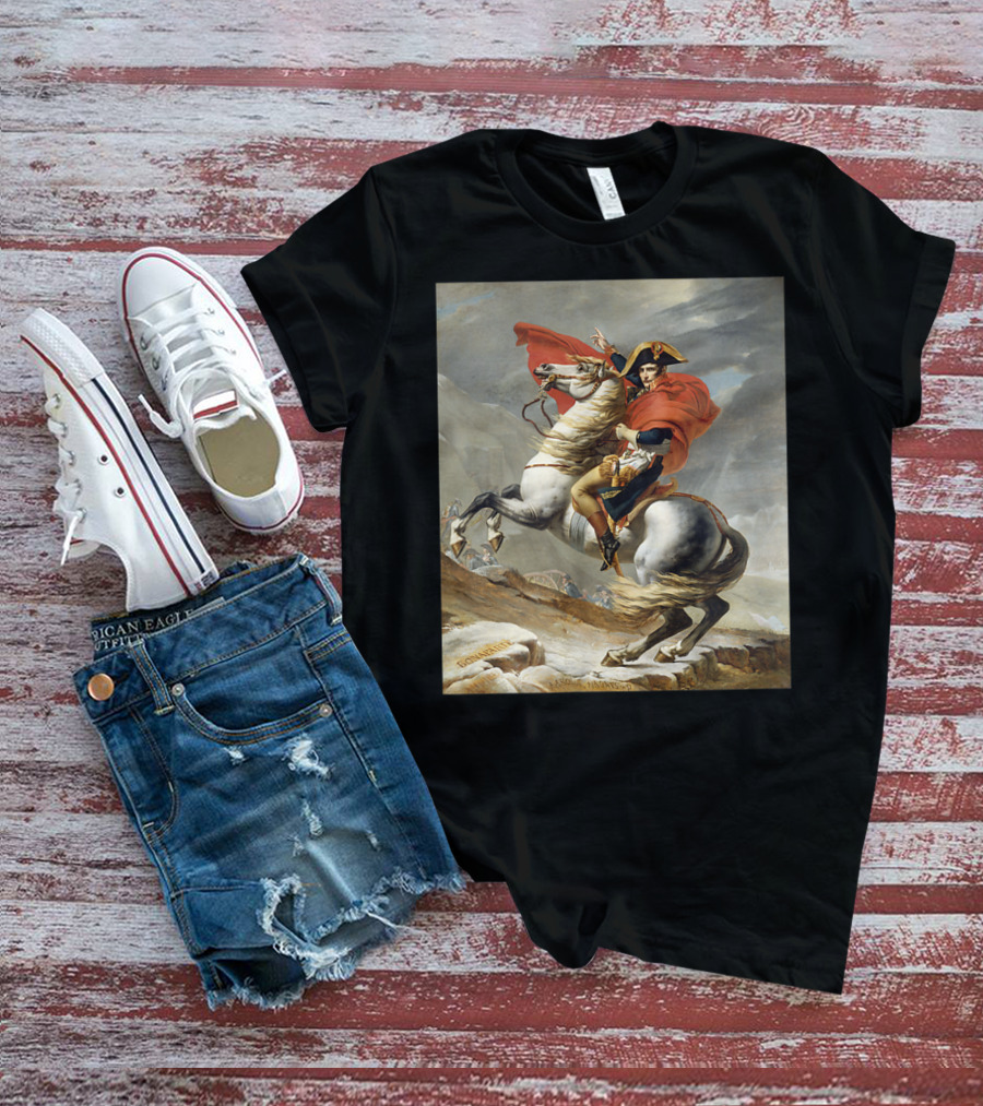 Napoleon Bonaparte Crossing The Alps Iconic Equestrian T-Shirt