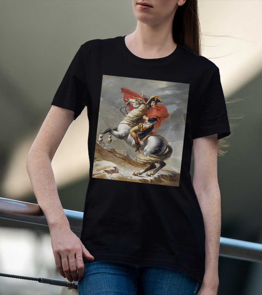 Napoleon Bonaparte Crossing The Alps Iconic Equestrian T-Shirt