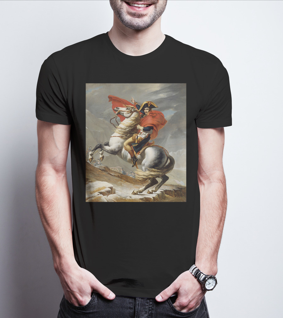 Napoleon Bonaparte Crossing The Alps Iconic Equestrian T-Shirt