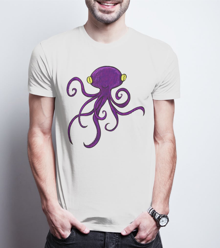 Purple Octopus Whimsical T-Shirt