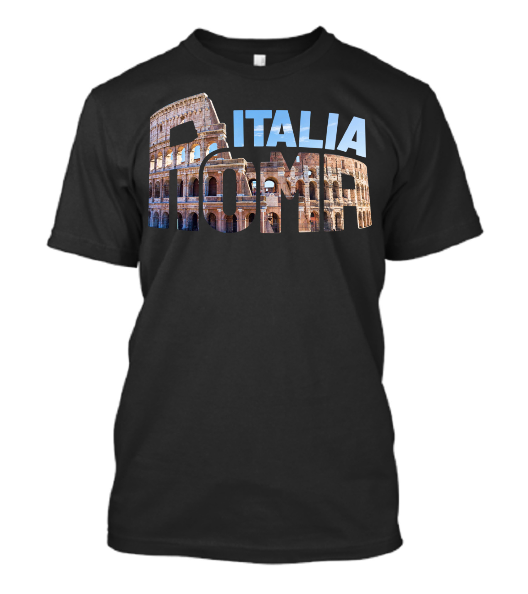 Italia Roma Colosseum Typography T-Shirt
