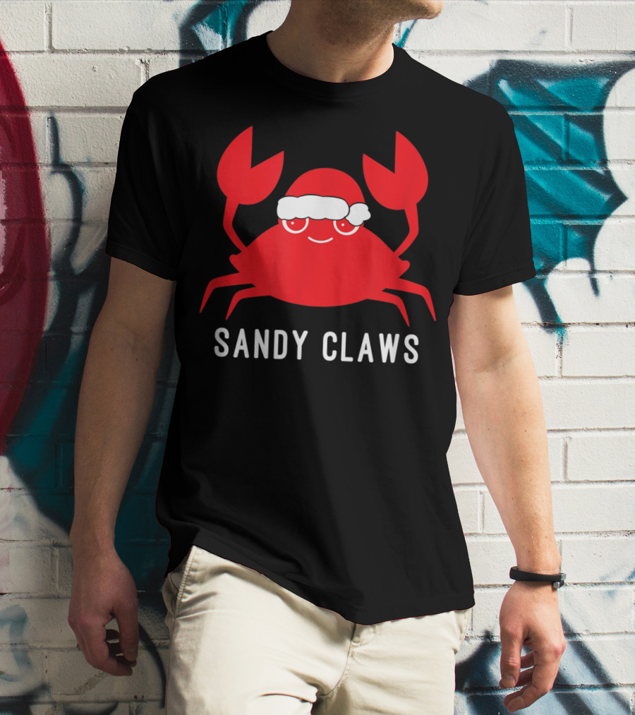 Sandy Claws Santa Crab T-Shirt