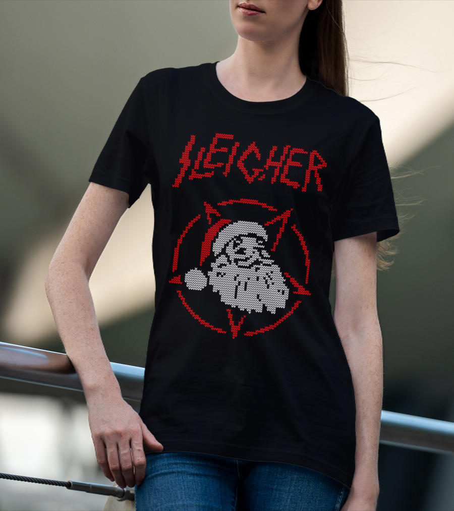 Sleigher Santa Pentagram Knit T-Shirt