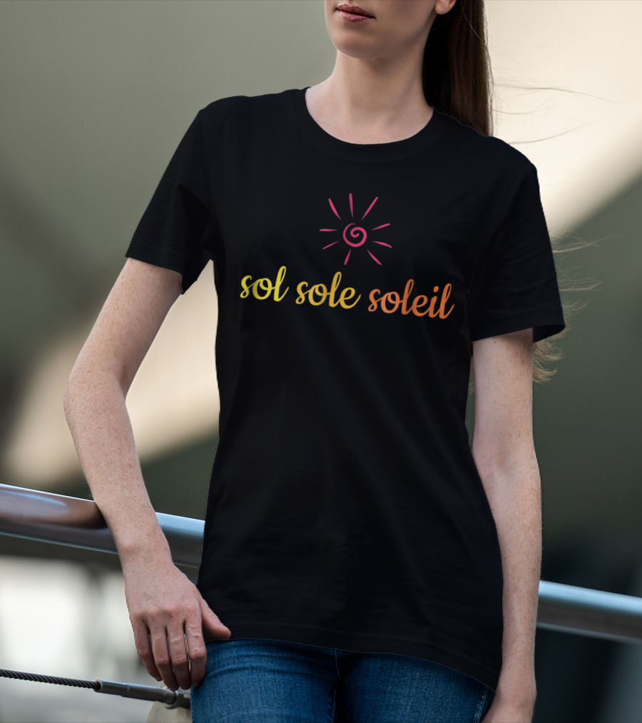 Sol Sole Soleil Sun Languages Spiral T-Shirt