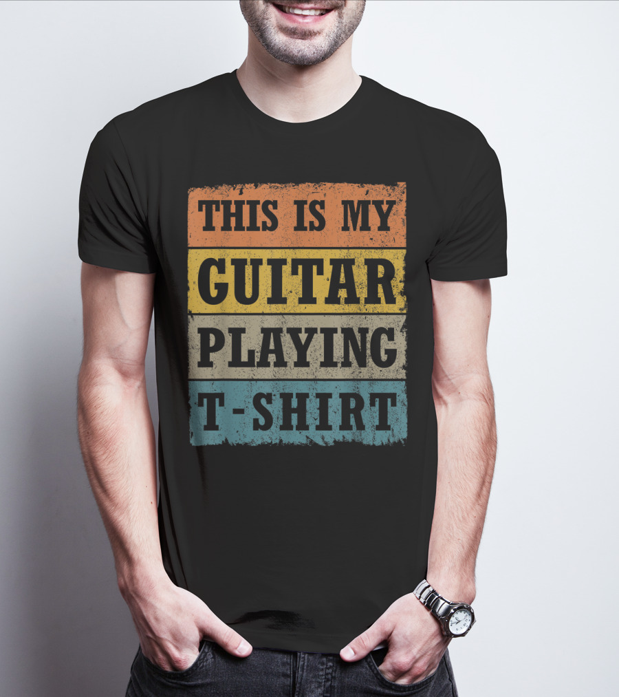 This Is My Guitar Playing T-Shirt Vintage Music T-Shirt