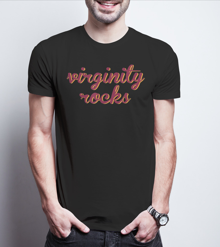 Virginity Rocks Danny Duncan Pink T-Shirt