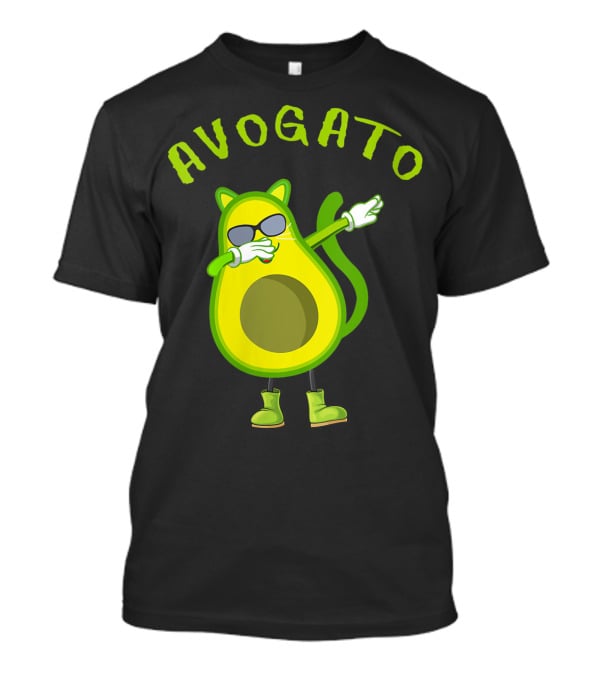 Avogato Cool Avocado Cat Dabbing T-Shirt