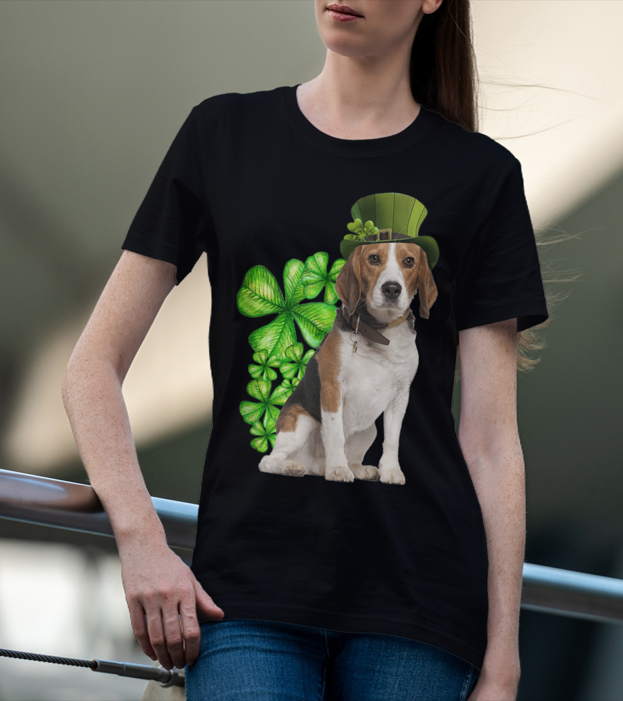 Beagles Irish Shamrock Dog Lovers St. Patrick's Hat T-Shirt