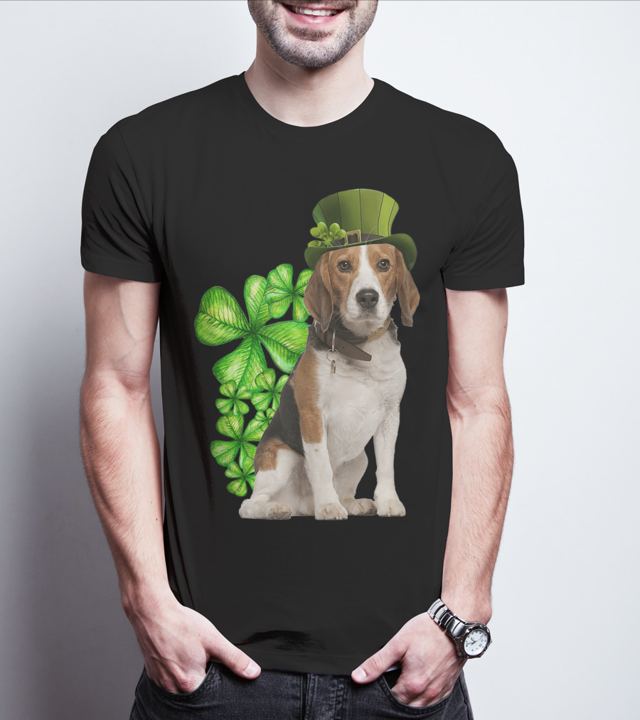 Beagles Irish Shamrock Dog Lovers St. Patrick's Hat T-Shirt