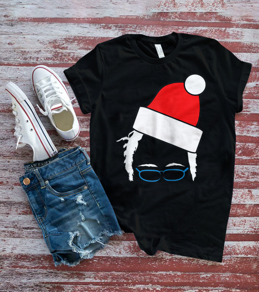 Bernie Sanders Santa Hat Christmas Holiday T-Shirt