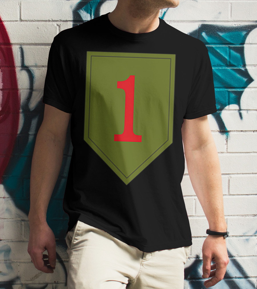 Big Red One 1st Infantry Division Patch Emblem Badge T-Shirt