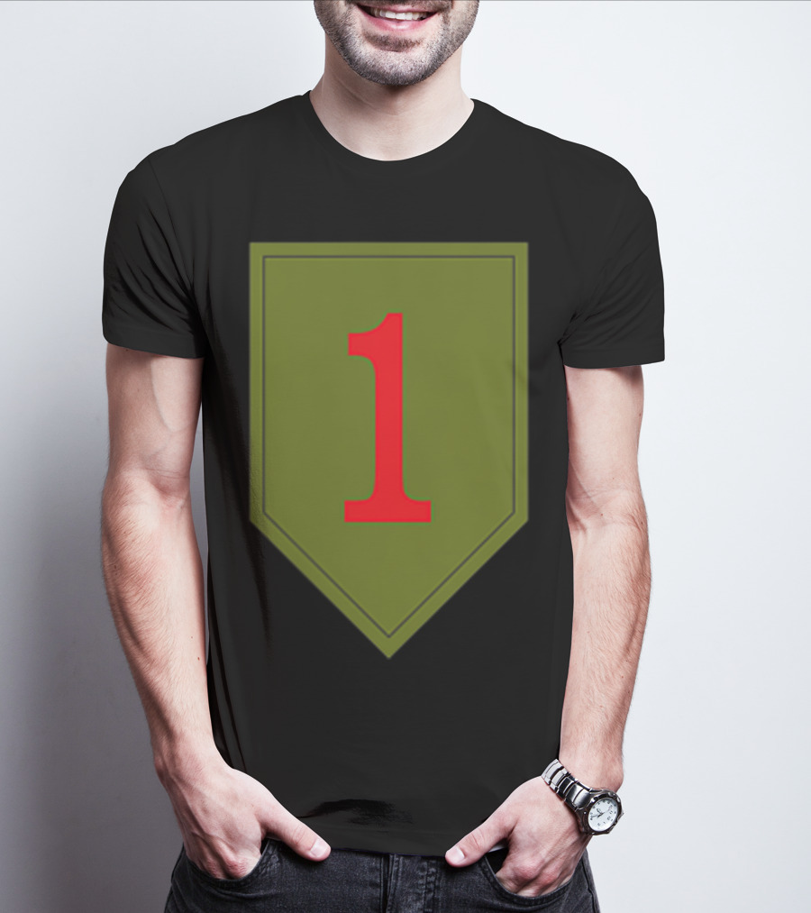 Big Red One 1st Infantry Division Patch Emblem Badge T-Shirt