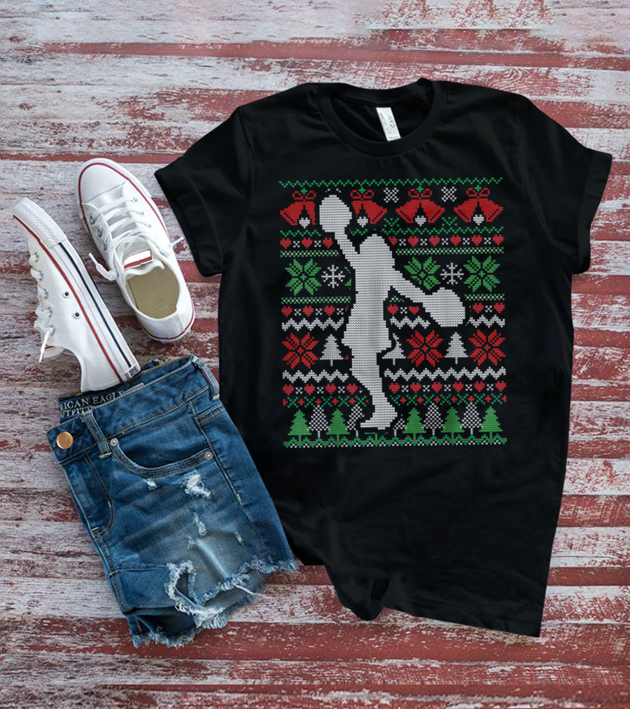 Christmas Cheer Cheerleader Ugly T-Shirt