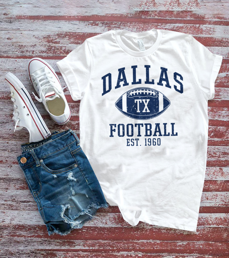 Dallas TX Football Est. 1960 Vintage T-Shirt