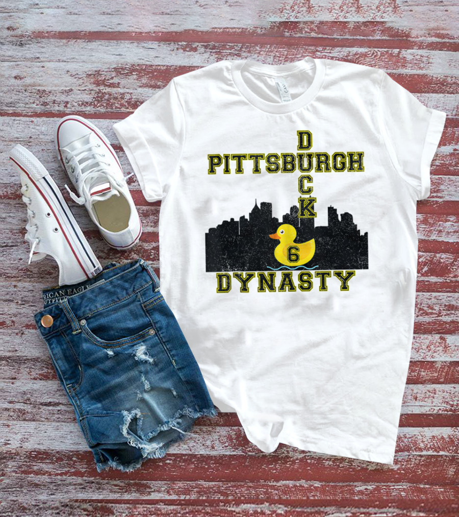 Pittsburgh Duck 6 Dynasty Football Skyline T-Shirt