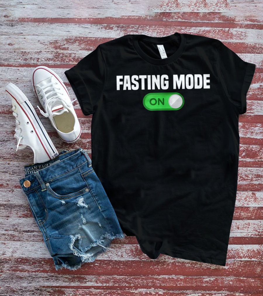 Fasting Mode On Nerdy Intermittent Fasting Switch Button T-Shirt