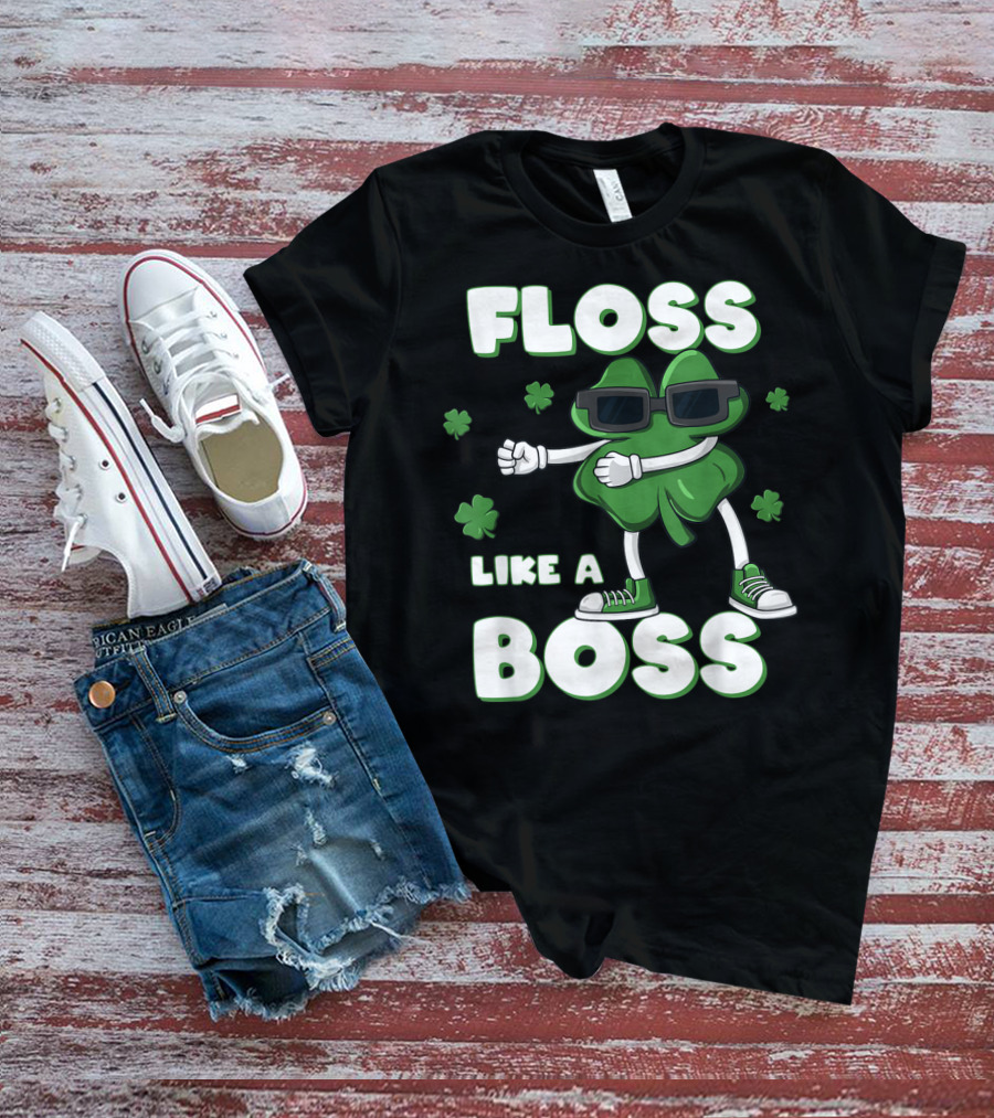 Floss Like A Boss Shamrock Shades Dance T-Shirt