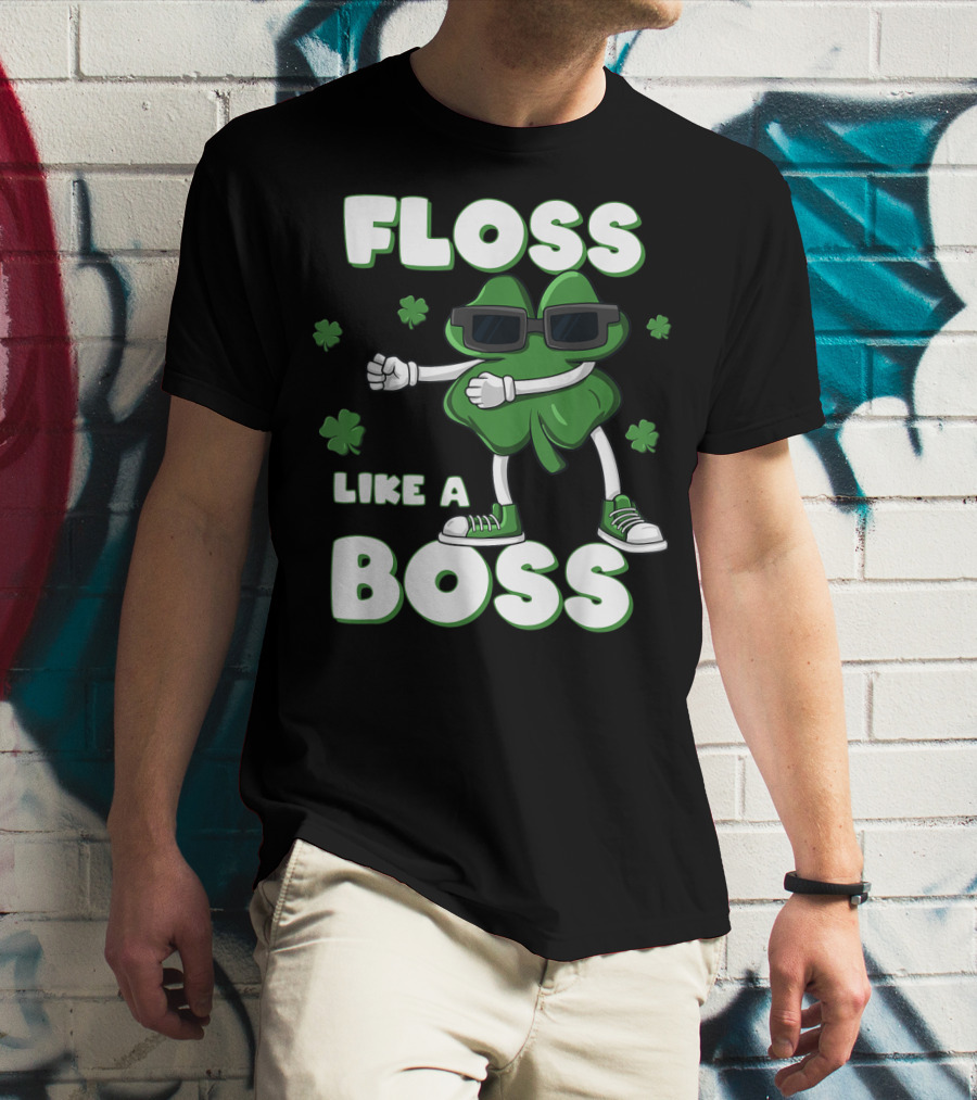 Floss Like A Boss Shamrock Shades Dance T-Shirt