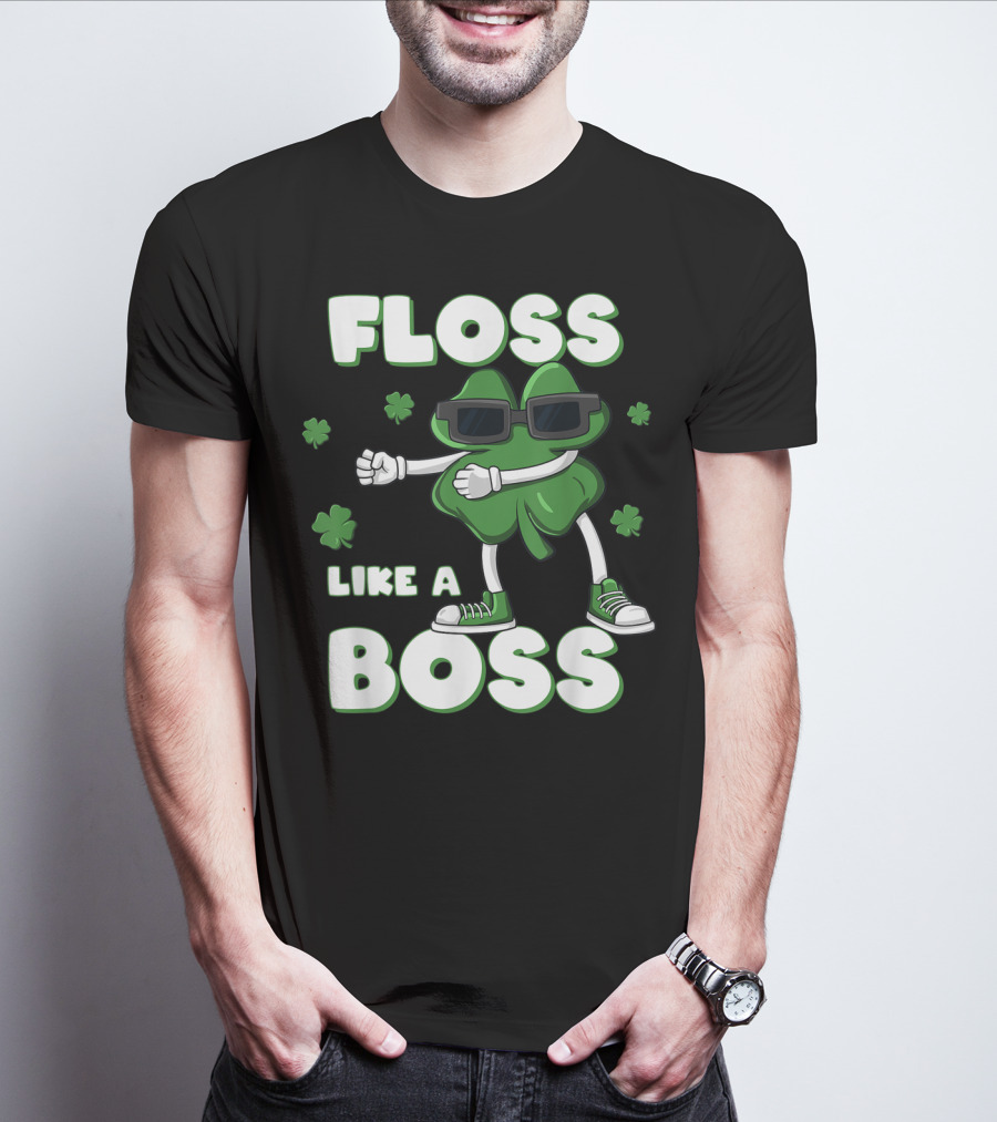 Floss Like A Boss Shamrock Shades Dance T-Shirt