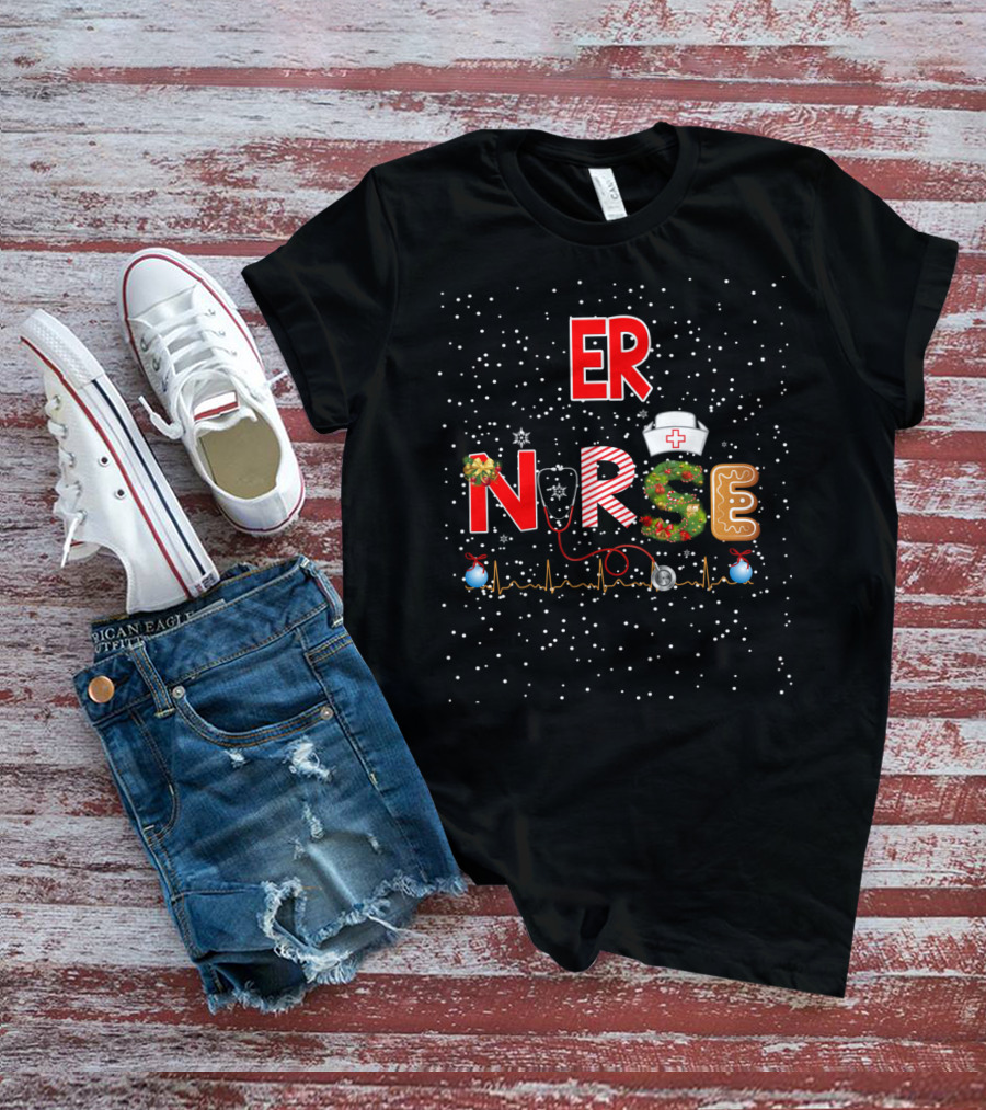ER Nurse Christmas Festive T-Shirt