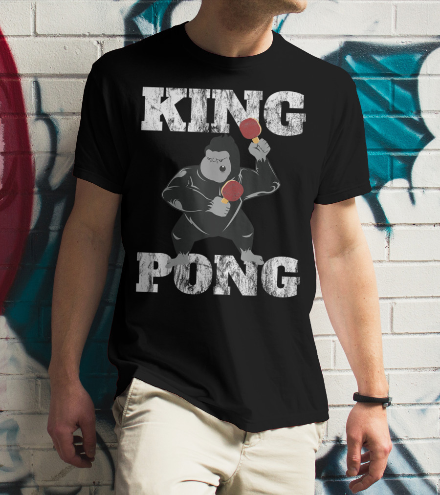 King Pong Funny Vintage Table Tennis Ping Pong T-Shirt