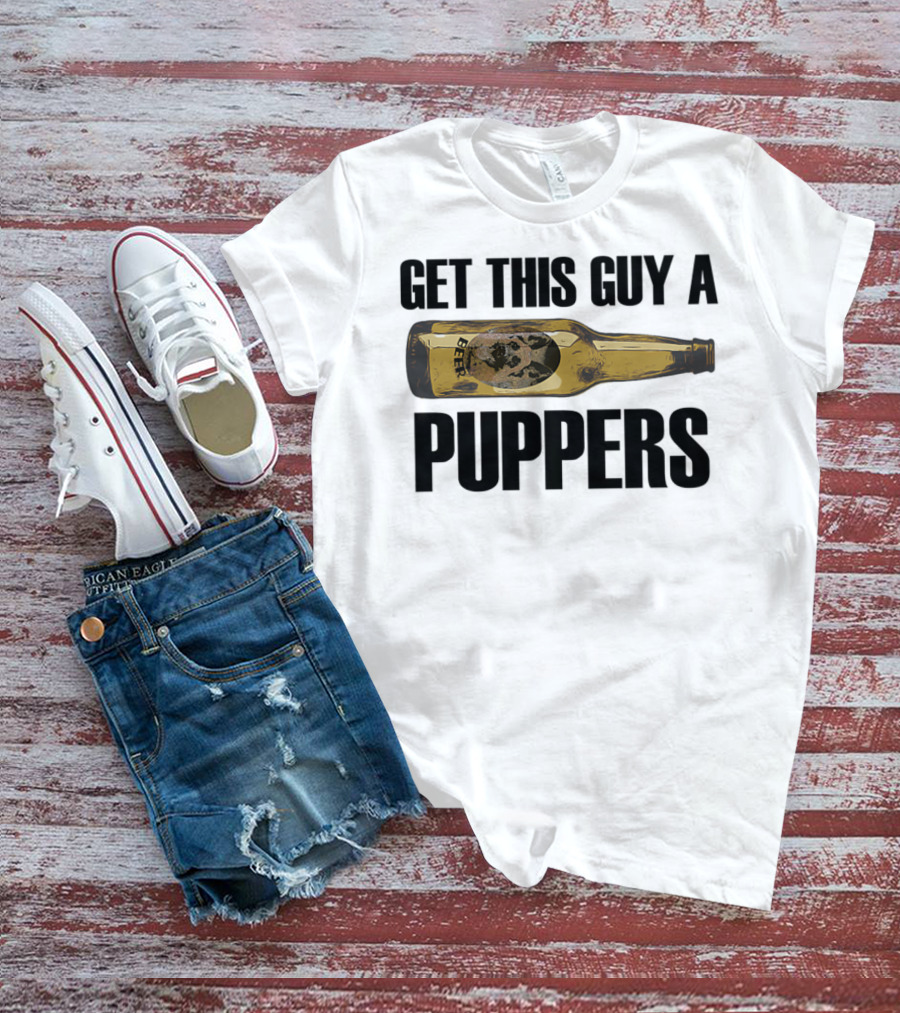 Get This Guy A Puppers Beer Bottle Iconic T-Shirt