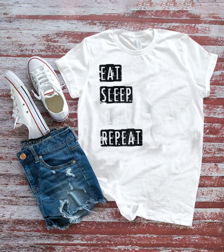 Gymnastics Eat Sleep Flip Repeat Gymnast T-Shirt
