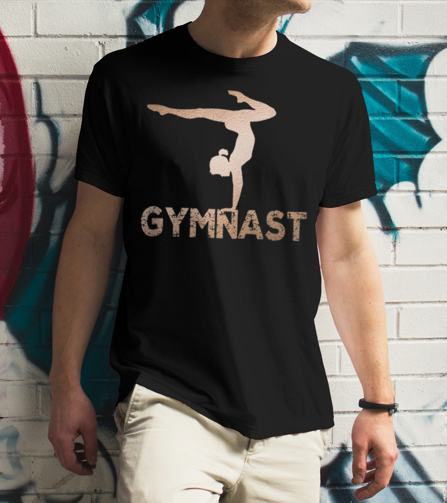 Gymnastics Women Girls Rose Gold Handstand Pose T-Shirt