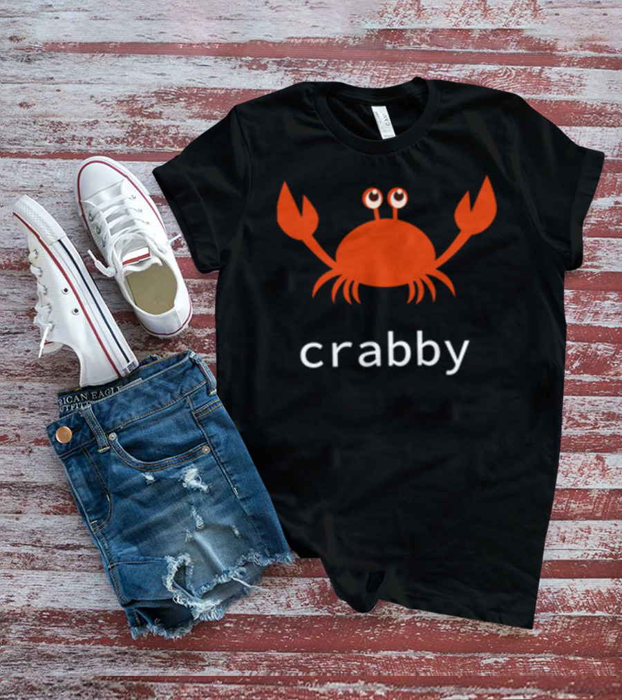 Crabby Red Crab With Googly Eyes T-Shirt