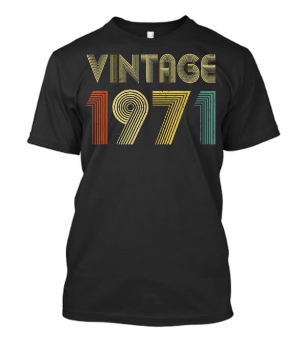 Vintage 1971 Birthday Retro Style 49th T-Shirt