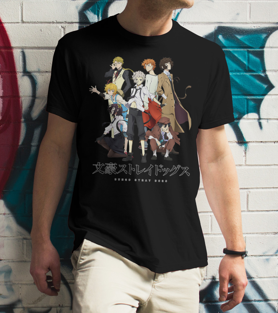 Bungo Stray Dogs Anime Characters Group T-Shirt