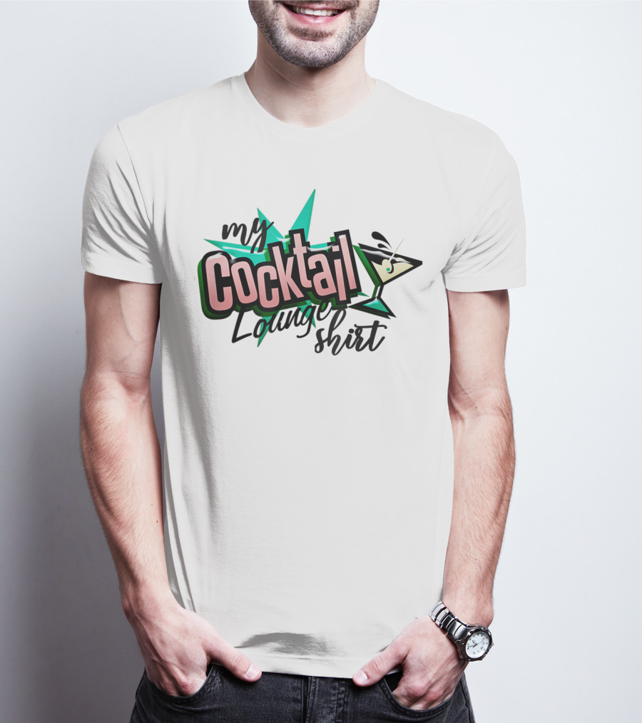 My Cocktail Lounge Shirt Martini Starburst T-Shirt