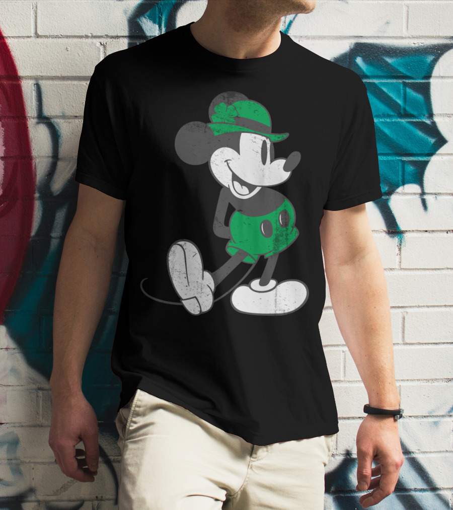 Disney Mickey Mouse Classic Green St. Patrick's Day Edition T-Shirt