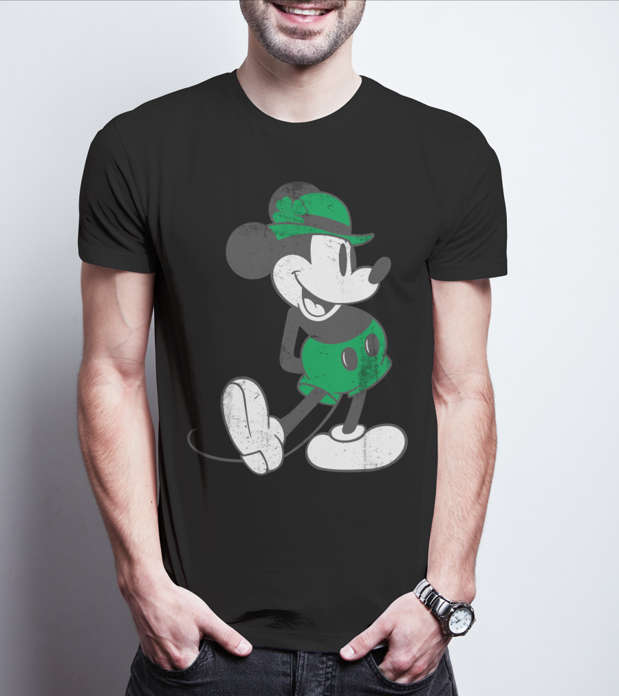 Disney Mickey Mouse Classic Green St. Patrick's Day Edition T-Shirt