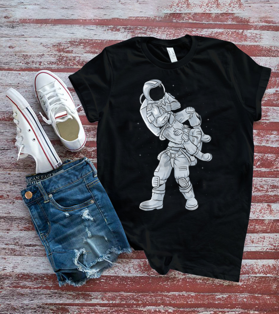 Galaxy Astronaut Armbar BJJ Jiujitsu Technique T-Shirt