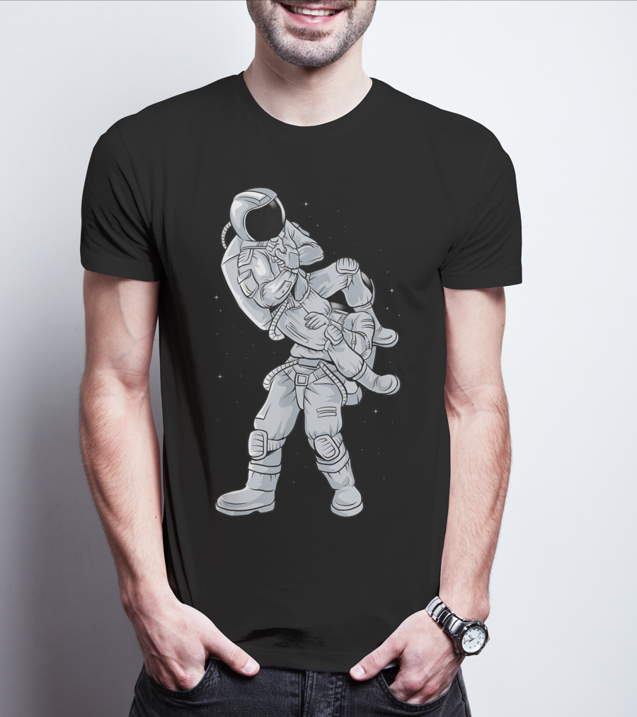 Galaxy Astronaut Armbar BJJ Jiujitsu Technique T-Shirt