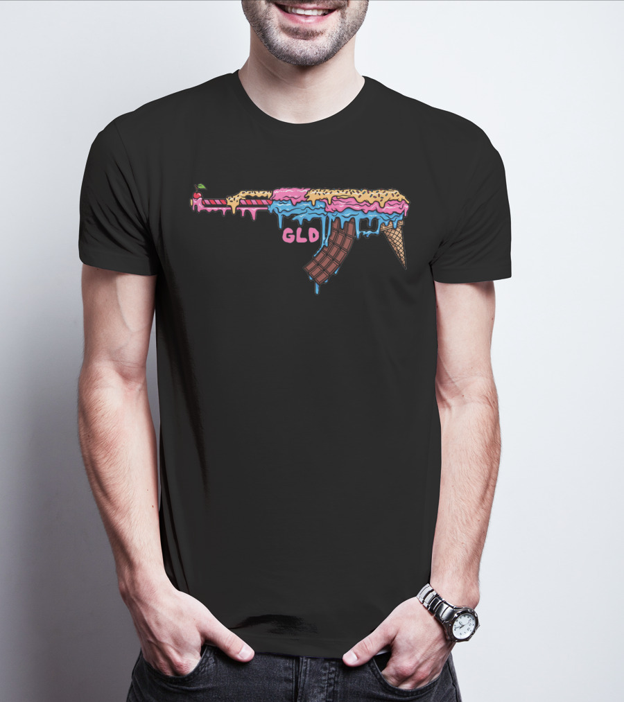 GLD Melting Ice Cream AK-47 Cone T-Shirt