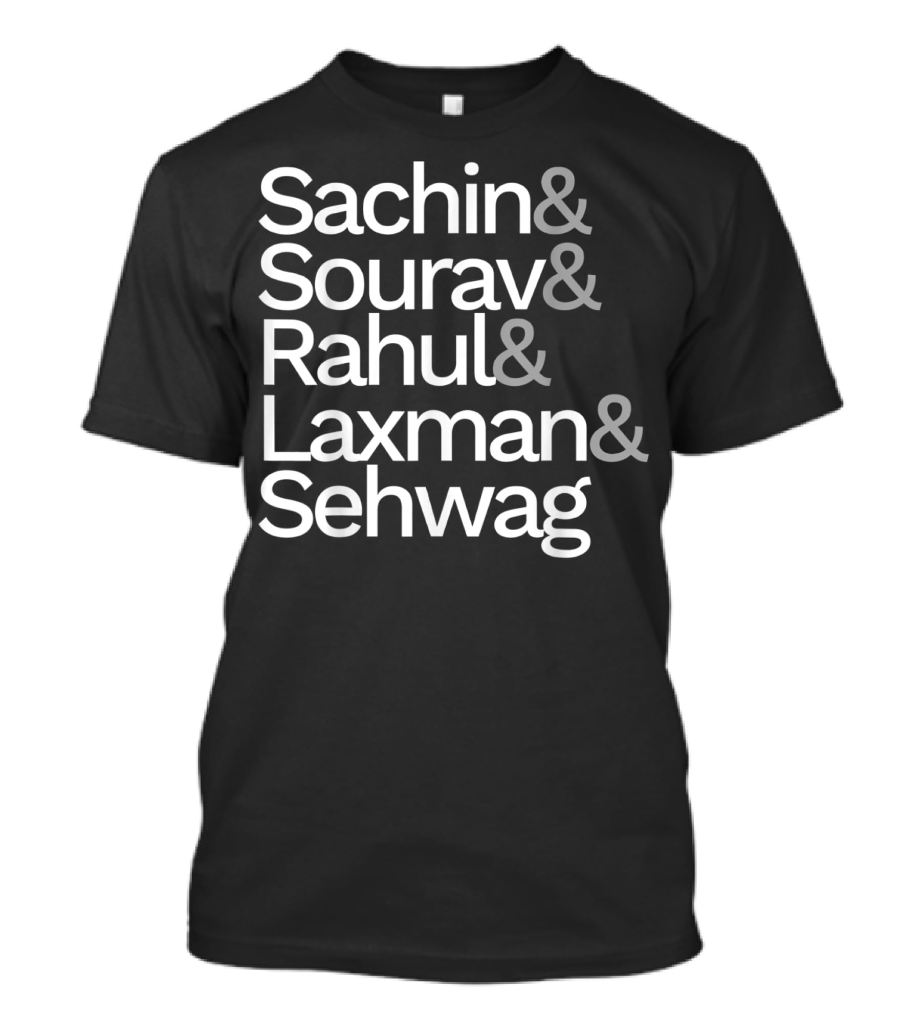 Sachin Sourav Rahul Laxman Sehwag Indian Cricket Team Fan Jersey T-Shirt