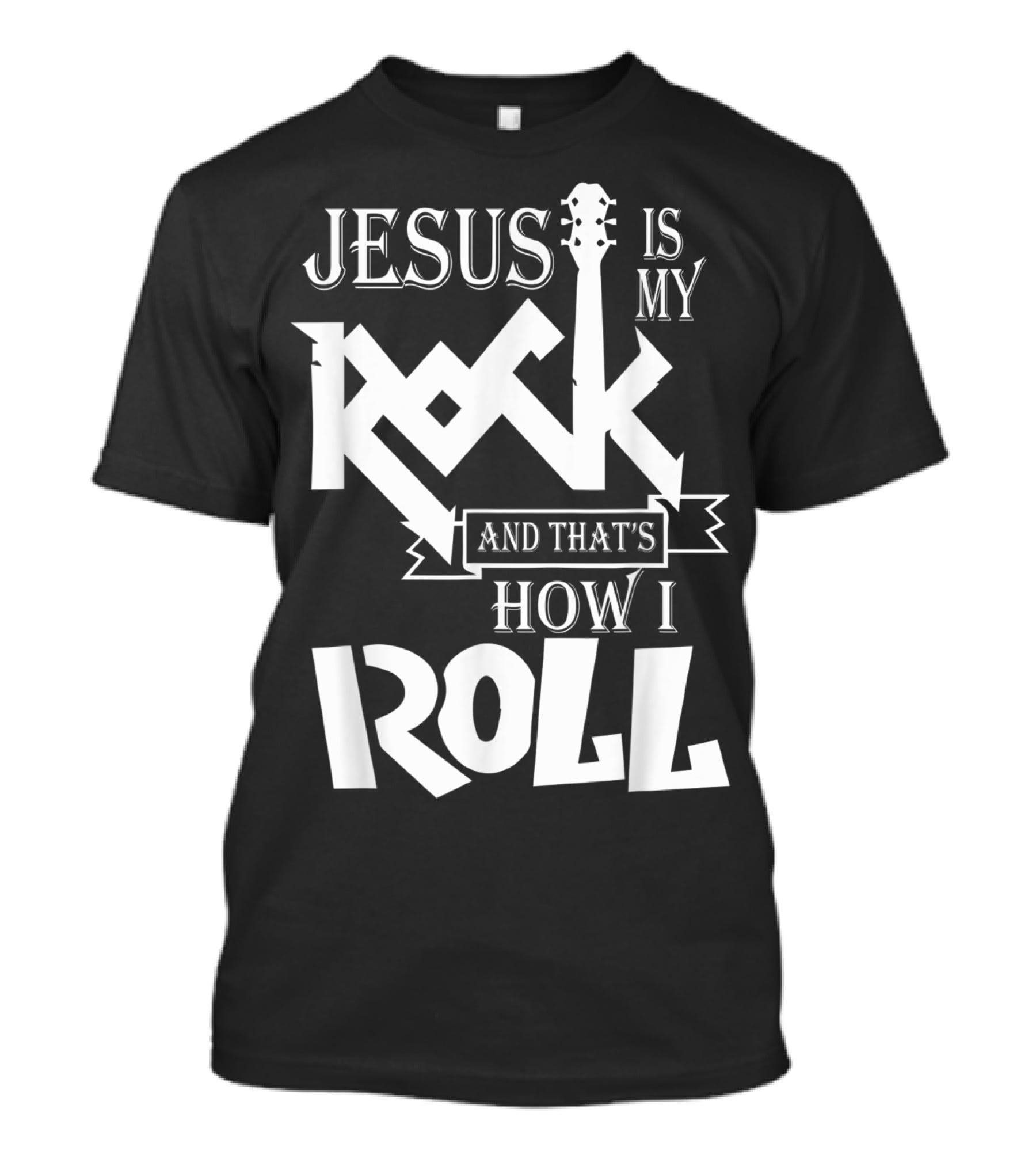 Jesus Is My Rock Guitar How I Roll T-Shirt