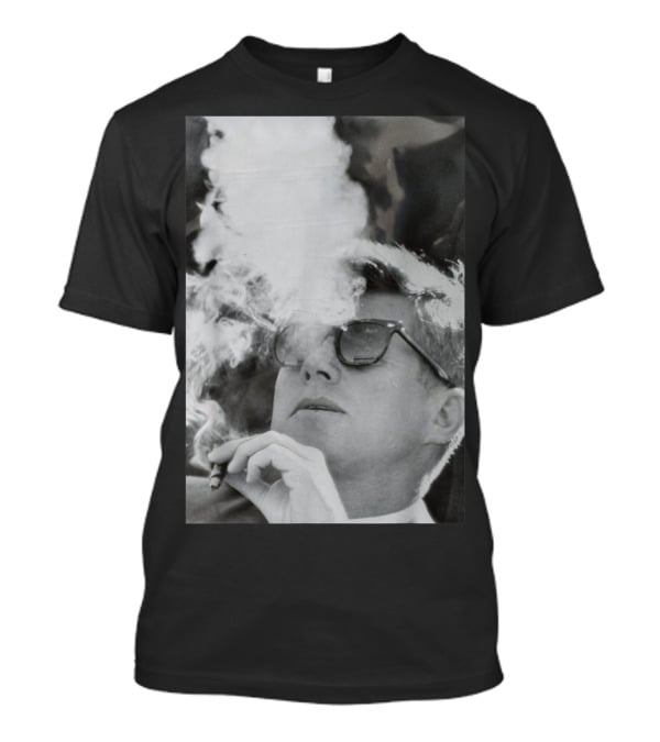 JFK Smoking With Shades John Kennedy Iconic Cigar Image T-Shirt