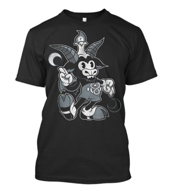 Baphomet Occult Cartoon Goat Character T-Shirt