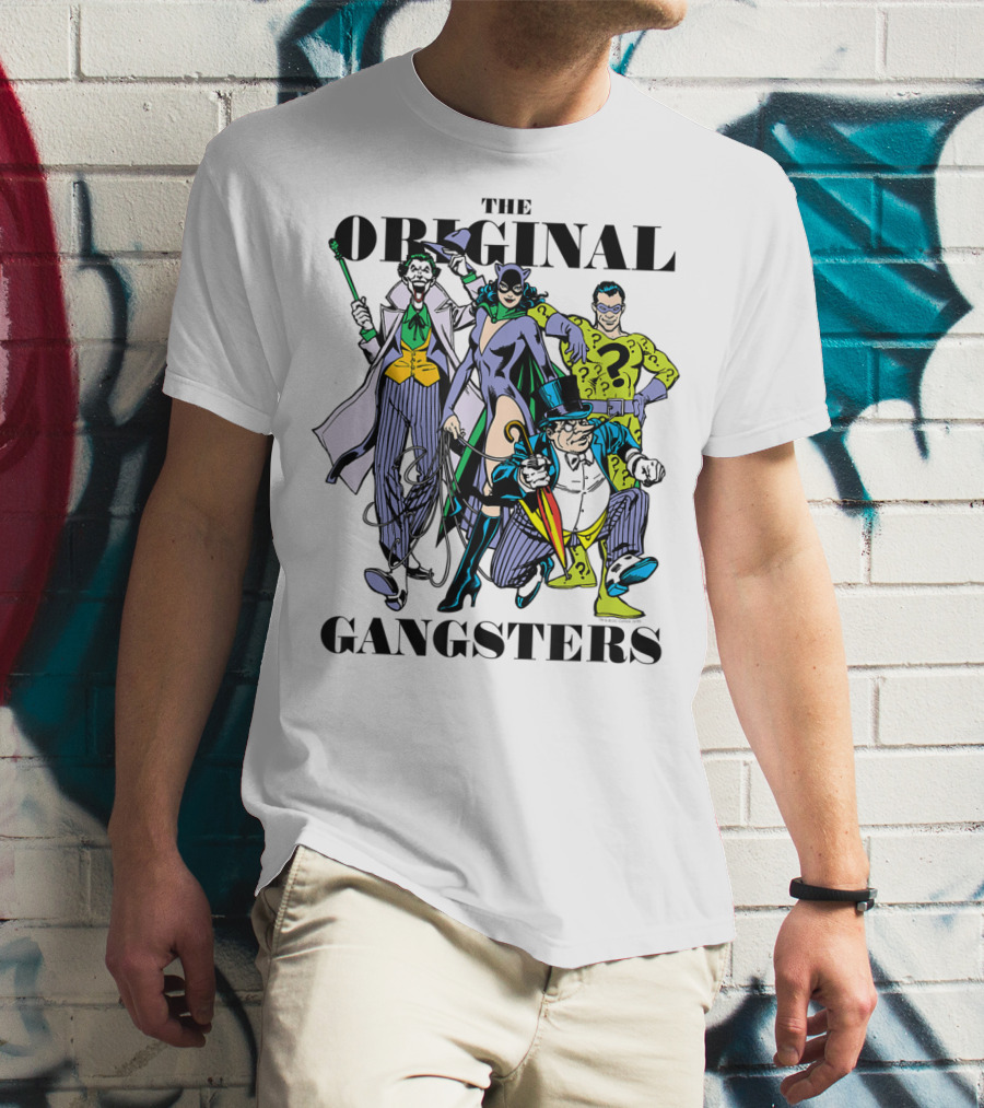 The Original Gangsters Batman Villains Joker Catwoman Riddler Penguin T-Shirt