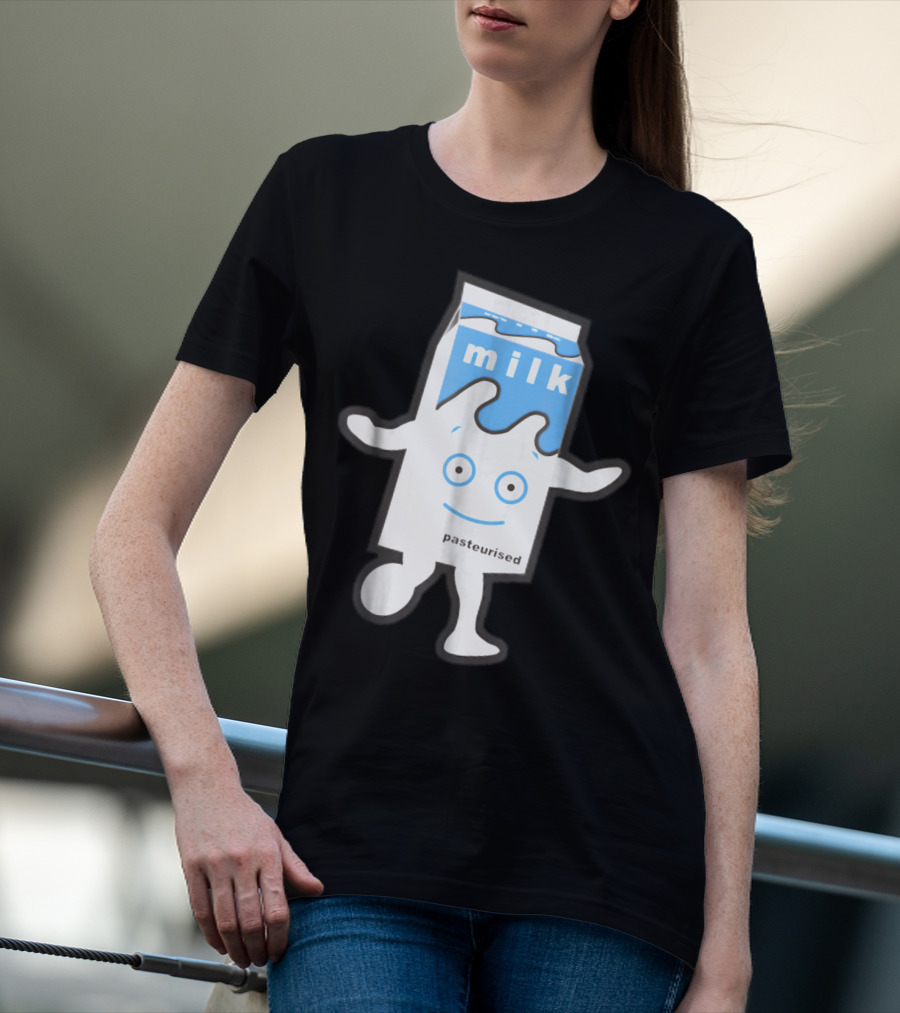 Blur Milky Milk Pasteurised Smiling Carton T-Shirt