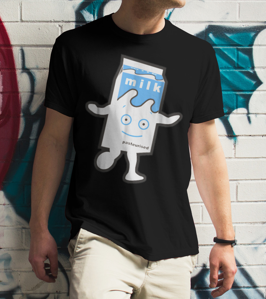 Blur Milky Milk Pasteurised Smiling Carton T-Shirt