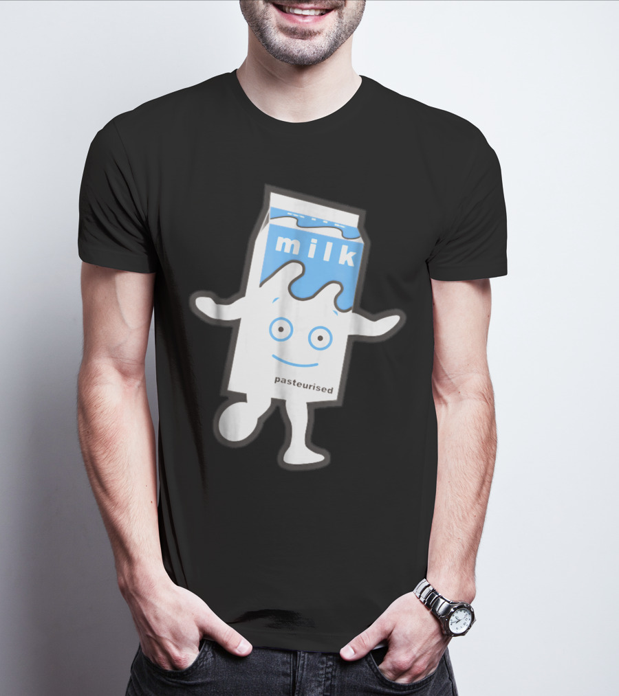 Blur Milky Milk Pasteurised Smiling Carton T-Shirt