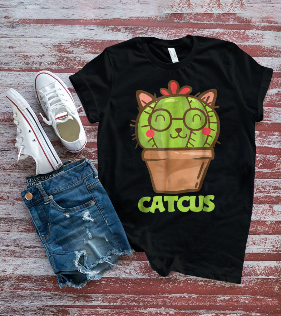Catcus Cat Cactus Cat Humor Funny Cat Love T-Shirt