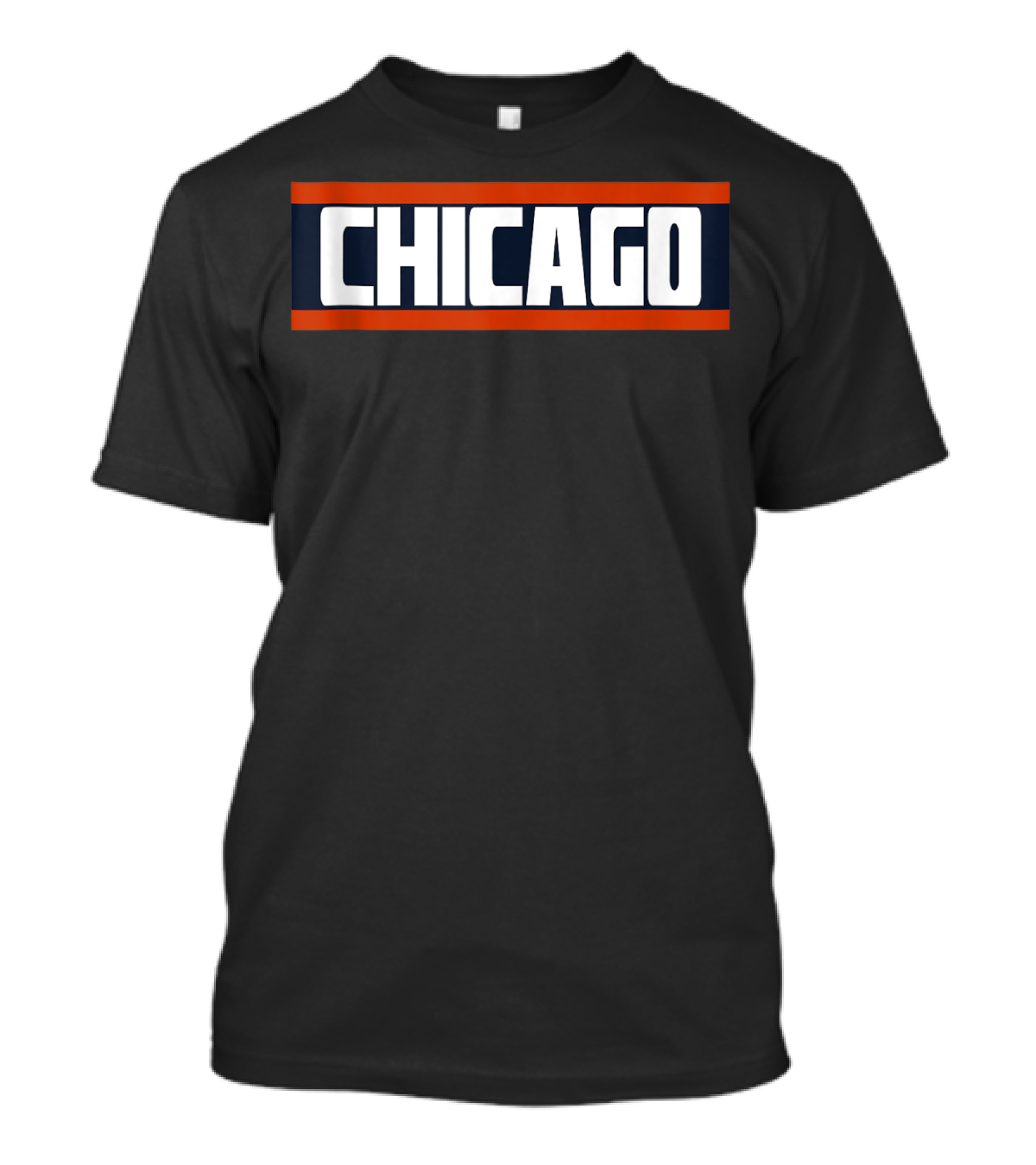 Chicago Bold Orange Blue White Block T-Shirt