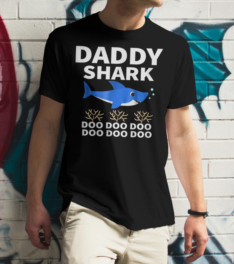 Daddy Shark Doo Doo Father's Day From Wife Son T-Shirt