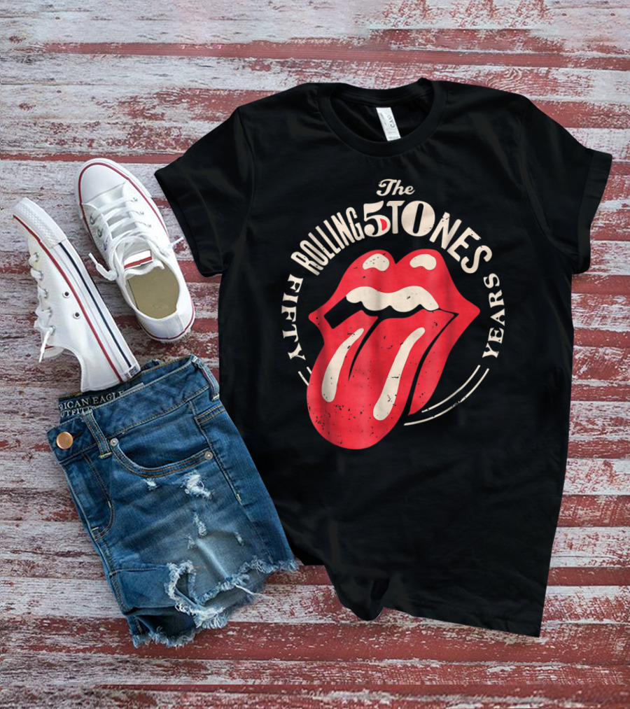 The Rolling Stones Fifty Years 5 Tongue Lips T-Shirt