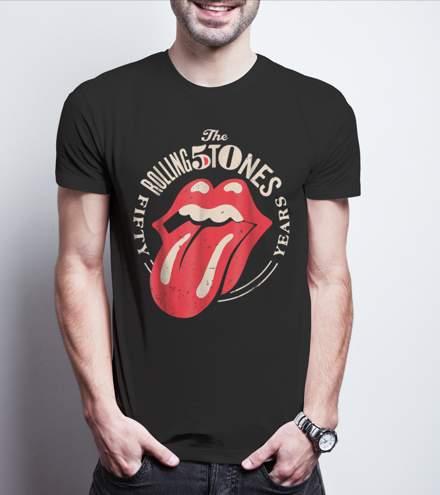 The Rolling Stones Fifty Years 5 Tongue Lips T-Shirt